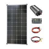 SOLARTRONICS Komplettset 1x130 Watt Solarmodul 600 Watt Wandler Laderegler Photovoltaik Inselanlage