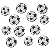 12 Stück Bügelflicken Kinder, Fußball Stoff Patch, Aufnäher Zum Aufbügeln, für Jeans, Rucksäcke, Schals, Socken
