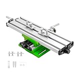 OUBUBY 3-Achsen Kreuztisch 400×245 mm, Multifunktions Kreuz mit 200mm X Achse & 50 mm Y Achse,Mini Bench Bohrmaschine Schraubstock Tisch Fräsen Tisch Milling Working für Tischbohrständer