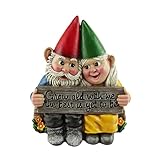 Garden Gnomes | Paar Gartenzwerge Gealtert Zusammen | Gemeinsames Gartenpaar Romantische Statue Zwergpaar | Dekoration von Gartenzwergen | GNOME Paar Statuen