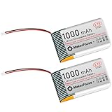 YELUFT 2 Stück 3,7 V 1000 mAh Lithium Polymer Wiederaufladbare Batterie 1S 1C LiPo-Akku mit Schutzplatte und JST 1,25 Stecker für ESP32 Entwicklungsboard, Mesh Node T114, Elektronische Geräte