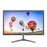 19 Zoll PC Monitor, Prechen Monitor 1440 * 900 mit HDMI- und VGA-Schnittstellen, 60 Hz, Helligkeit 250 cd/m², 5 ms Reaktionszeit, Eingebaute Lautsprecher PC Bildschirm, Schwarz