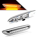 OZ-LAMPE 2 Stück LED Blinker für BMW E90 E91 E60 E61 E81 E82 E46 E36 E87 E88 E92 E93 X1 E84 X3 E83 X5 E53, Seitenblinker mit Canbus Fehlerfrei