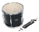 GEWA Marching Drum, Marschtrommel 12 x 10", Holzkessel schwarz, inkl. Trageriemen