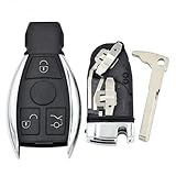 3 Tasten Smart Car Key Taste Ersatzgehäuse autoschlüssel gehäuse funkschlüssel schlüssel Punto für Mercedes Benz A C E R S CL GL SL CLK SLK Old Type mit 2 Batteriehalter Fernsteuerung