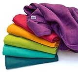 divata Bunte Baby Spucktücher (Regenbogen, 6er Set, 80x80 cm) - Farbige Mullwindeln, Mulltücher | 100% Baumwolle, Oeko-Tex-Zertifiziert