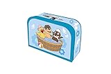 Trötsch Kinderkoffer Pittiplatsch Wanne groß,Pappkoffer, Koffer aus Pappe, Geschenk Verpackung, Gutschein Verpackung,Spielkoffer, Metallgriff und Metallhenkel, Reisekoffer Kinder