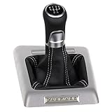 ICT Schaltknauf Schaltsack Schaltmanschette Leder, 5 gang kompatibel mit: VW Corrado Typ 53i 1988 – 1995 (LED rot)