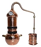 Dr. Richter Kolonnenbrennerei aus Kupfer 2 L Thermometer - Destille ätherische Öle - mit Kippgestell