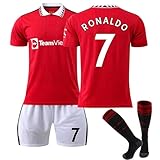 C7 Fußball Trikot, Hause/Auswärts Fußball Trikot Shorts Socken für Kinder/Erwachsener, Nr.7 Fussball Jersey Trainingsanzug Jungen Herren