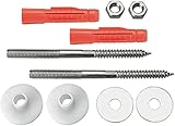 Waschtischbefestigung- Befestigungssatz- Montage Set- Waschbecken- Multifunktionsdübel und Befestigungsmaterial (Mfd. -Dübel 14 mm)