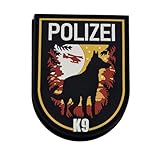 K9 DHF Sunset Rubber Patch mit Klett, Polizei, Schäferhund, taktisches Abzeichen, Dienstkleidung, Einsatzweste, Uniform, Dienstjacke, Patch, Hundestaffel
