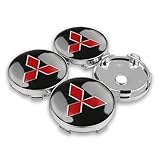 HNJDM 4 Stück Auto Radnabenkappen für Mitsubishi Eclipse Cross 2018-2023, Radnabendeckel, Stark und Robust, Reifen Felgen Zubehör