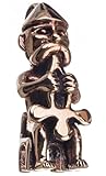 Windalf Wikinger Schmuck Anhänger THOR 2.9 cm Auf seinem Thron Bronze