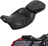TCMT Two-up Low-Profile Seat Rider und Beifahrersitz Passend für Harley Touring Road King Road Glide Street Glide FLHX Electra Glide Ultra Classic 2009-2023