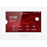 Metzler® Video-Türsprechanlage mit 7 Zoll Touchscreen und LAN/PoE, Weiß – klare Livebild-Übertragung, App-Steuerung, Speicherfunktion, kompakt 200×140×25,1 mm, 10 Jahre Ersatzteilverfügbarkeit