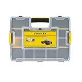 STANLEY Werkzeug-Organizer Sortmaster Sortimentskasten für Aufbewahrung - Sortierbox Aufbewahrungsbox für Werkstatt (43.29 x 9.2 x 33.0 cm, Innenteiler anpassbar, Deckel verriegelbar) 1-94-745