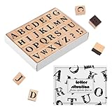 Szsmw 28 Buchstaben Stempel - Stempel Buchstaben Set - Kann Als Bildungsinstrument Verwendet Werden, Ideal FüR Die Herstellung Einzigartiger Kunsthandwerke Wie Fotorahmen Und Diy-Kunsthandwerk