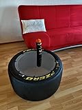 Racing Rennreifen Deko/Beistell-Tisch (aus der DTM/GT 3.) mit klarer oder mit carbonoptik PC Platte,Motorsport Geschenk,