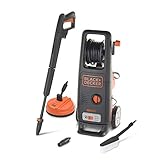 BLACK+DECKER Hochdruckreiniger BXPW1800XE mit Patio Cleaner und Feste Bürste (1800 W, 135 bar, 440 l/h)