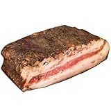 WURSTBARON® Guanciale Stagionato für Spaghetti Carbonara, getrocknet mit Pfeffer, Speck/Schweinebacke aus Italien (1x400g)