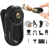 Mini Action Cam,Bodycam Körperkamera Mini 1080P mit 0,85-Zoll-Display,Daumen Body Cam,Multifunktions Actioncam,Tragbare Motorrad Kamera,Wearable POV Kamera,Outdoor-Reiten Actionkameras,Helmkamera