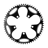 Colcolo Aluminium Bike Narrow Wide Kettenblatt 110 BCD 50/52/54/56/58/ Rundes Kettenblatt für Ritzel Reparaturteile Kurbelgarnitur BMX Folding, Schwarz 52T