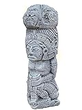 Steinskulptur Steinfigur Azteken Totem frostfest wetterfest Tikki Steinguss