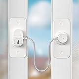 AOSITE Fenstersicherung Kinder Ohne Bohren, Kühlschrankschloss, Fensterschutz Kinder, Schrank Kindersicherung, 2 Stück Fensterschloss nur Kippen, Child Pet Safety Cabinet Lock for Childproof