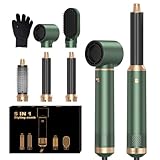 Hairstyler 5 in 1, Hair Styler Set, föhn 5 in 1 Haarstyler Mit Rundbürstenföhn Haarstyler Warmluftbürste Föhn Lockenstab Luft Thermal Brush Für Glätten, Trocknen, Volumen, Locken