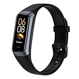 ZuJxiou Fitness Tracker 1,10" Screen Smartwatch Herren Damen, Aktivitätstracker Fitnessuhr Smart Watch mit 24h Herzfrequenz, Schlaf, Blutdruck Monitor, Sportuhr für iOS Android (Schwarz)