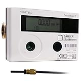 Wärmezähler Eichung 2025 Wärmemengenzähler WMZ Einstrahl Nenndurchfluss Qn 1,5 m³/h, Anschluss 3/4 Zoll, Baulänge 110 mm, Temperaturfühler Ø 5,2 mm