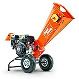 SuperHandy Holzhäcksler, Asthäcksler, Benzin häcksler 196cc Motor robust kompakt Rotorbaugruppen-Design 5cm maximale Kapazität, hilft bei der Brandverhütung und dem Bau von Brandschneisen