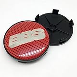 XIYUANFA 4 Stück Felgenkappen Nabenkappen für BBS 68mm, Radnabenkappen Felgendeckel Wasserdicht Staubdicht Rostfrei Auto Zubehör,B