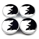 4X 66mm 56mm Silver Wolf Head Radkappen für Käfer 2016-2017 e-Golf 2016-2017#3B7601171#5G0601171