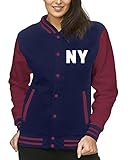 EZYshirt® Wunschinitalen Wunschnummer College Jacke für Damen | Herren College Jacke Damen | Frauen Baseball Jacke