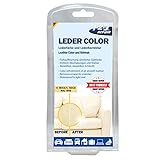 1-2-3 REPAIR® Lederfarbe hellbeige - Professionelles Leder Reparatur Set hellbeige - Effektive Lederpflege für Sofa & Couch - Flüssigleder beige - Einfach & mühelos Leder Risse reparieren & färben