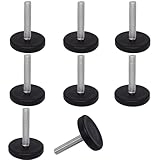 SKIR'CO Möbel-Nivellierfüße, M6 x 30 mm, verstellbare runde Beine, 30 mm Durchmesser, M6-Gewinde-Nivellierfuß, 8 Stück
