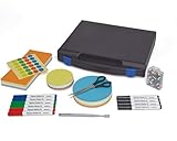 Maul Moderationskoffer MAULstart 35,5 x 31,5 x 6 cm | Moderatorenkoffer aus stabilem Kunststoff | Koffer mit 1.052 Teilen | Inkl. Moderationskarten, Schere, Marker, Stecknadeln | Schwarz