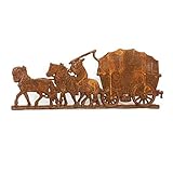 Antikas - Historische Wanddekoration, Kaminplatte, Ofenplatte, Wandrelief - Bauernwagen