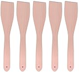 Balna Pfannenwender Holz Set 5 Stück 30 cm Buchenholz – Küchenhelfer Holzschaber Grill Wender Kochlöffel Holz Holzkochlöffel
