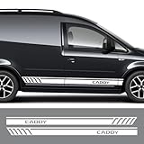 NonWoohdf 2 STÜCKE Autoaufkleber Camper Van Line Vinyl-Aufkleber, passend für VW Caddy MK1 MK2 MK3 MK4 2 3 4 Maxi Kombi Tuning Zubehör