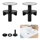 Wasserhahn Lochabdeckung, 2 Stück 45mm Edelstahl Küchen Lochabdeckung Spüle, Gute Abdichtung, Hahnlochstopfen, Spülbecken Abdeckung, Auslaufsicher, Spülbeckenlochstopfen für Zuhause Küche und Bad