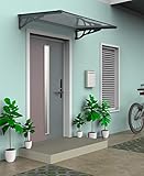 SCHARTEC Aluminium-Vordach als Haustürvordach in 100, 120 oder 150 cm - versch. Farben - Vordach für Haustür Überdachung