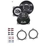 Crunch Auto Lautsprecher Boxen GTi42 300 Watt 10 cm 2 Wege Koax passend für BMW 3er E90 E91 2005-2012 Türen vorne