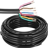 ETUKER Fahrzeugkabel 8 adrig 10M Kabel Anhänger 8 polig Camping Fahrzeugleitung Kabelquerschnitt 7x0.5mm² +1x1mm² Rundkabel Anhängerkabel