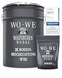 WO-WE 2K Epoxidharz Garagenfarbe Bodenbeschichtung W702 Anthrazit-Grau RAL 7016-2,5Kg