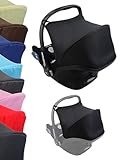 Sonnenverdeck Sonnendach [Sonnenschutz für Babyschale] kompatibel mit Maxi Cosi Cabrio Fix Gruppe 0 + GP (schwarz)