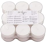 Pritogo Maxi Teelichter (36 Stück) große Flamme, Kunststoffhülle, 7 Std. XXL Ø 5,8 * 2,2 cm Jumbo Teelichte Plastikschale unbeduftet