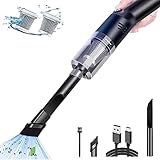 Handstaubsauger Akku Handstaubsauger Auto,USB aufladbar Tragbar Leicht Mini Staubsauger,Auto-Staubsauger Kabellos,Nass & Trocken Handsauger